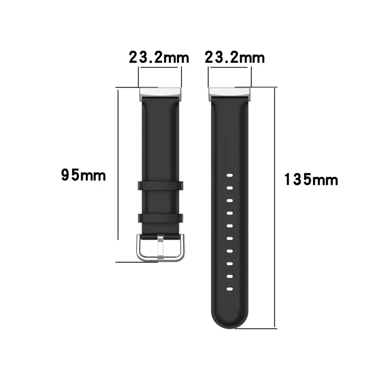 Elegant Genuine Leather Bracelet Strap for Smartwatch - Replacement Band Loop Correa