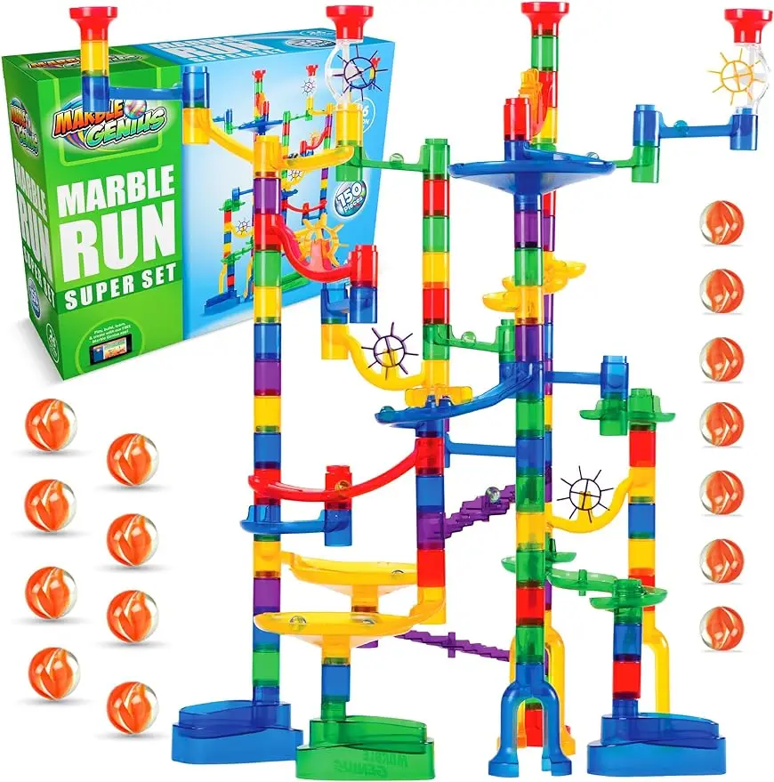 

New Marble Run - Maze Track Easter Toys for Adults, Teens, Toddlers, or Kids Aged 4-8 Years Old, 150 Complete Pieces Super Set