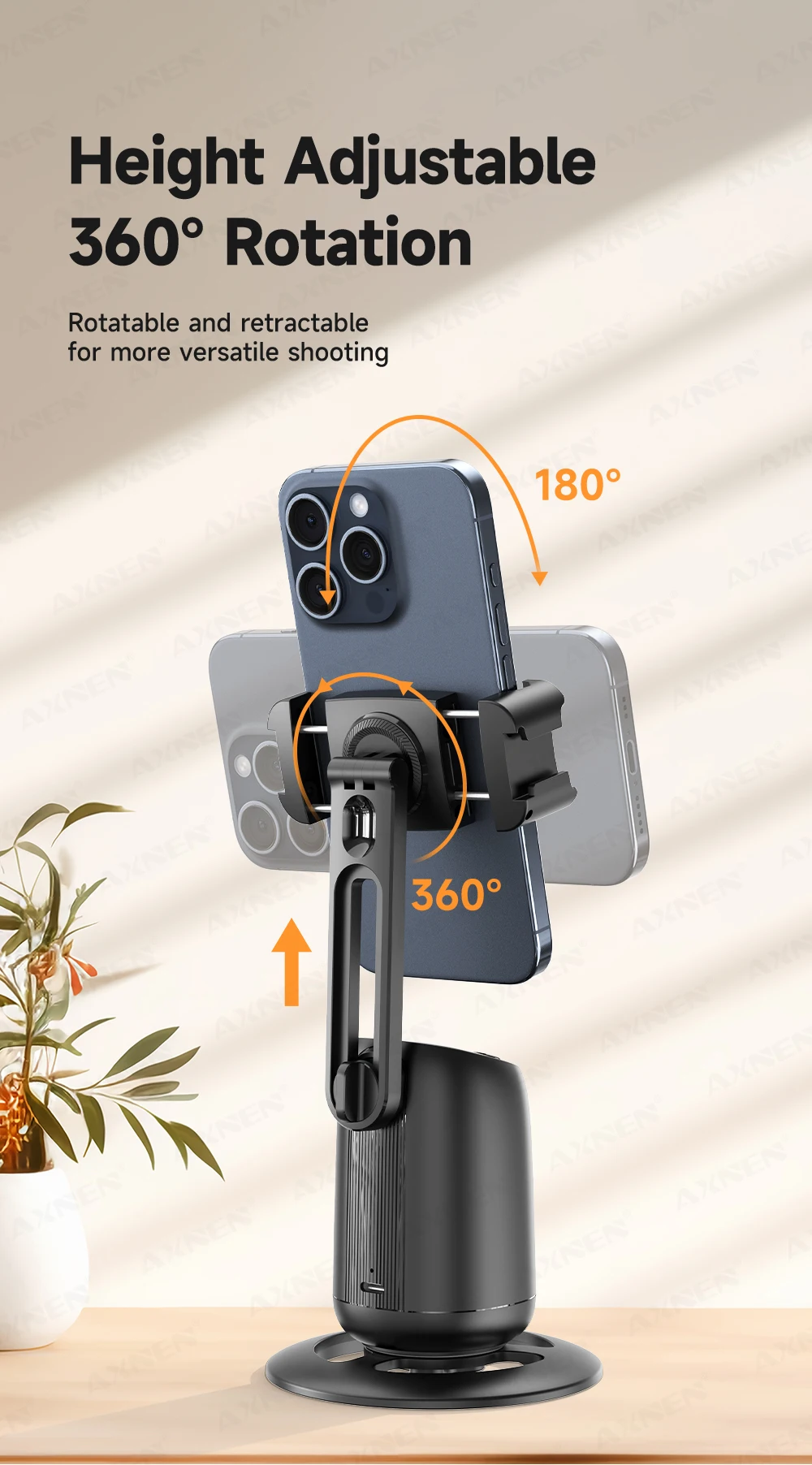 360°Rotating P05 AI Face Tracking Desktop Gimbal Stabilizer Intelligent Follow Shoot Gesture Control
