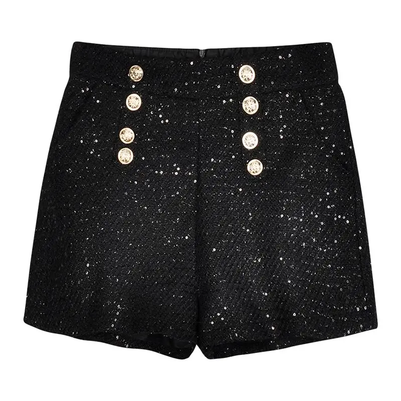 French Style Women Shorts Spring Autumn High Waisted A-line Short Casual Pants