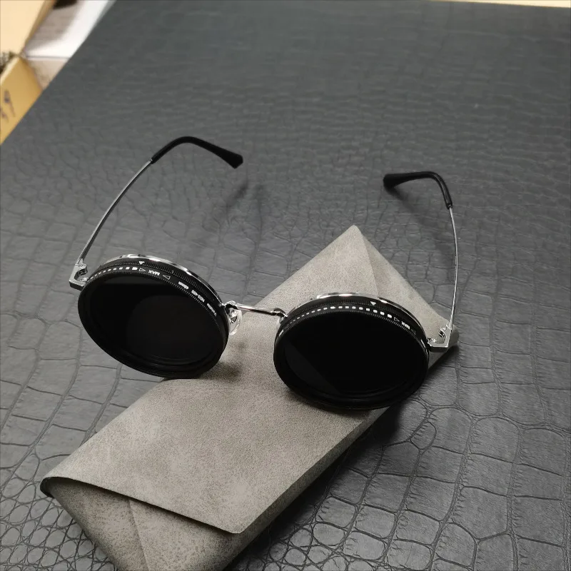 Lunettes De Soleil Homme Style Punk - Filtre UV400, ND Réglable 9 Niveaux, Lentilles Acrylique 48mm