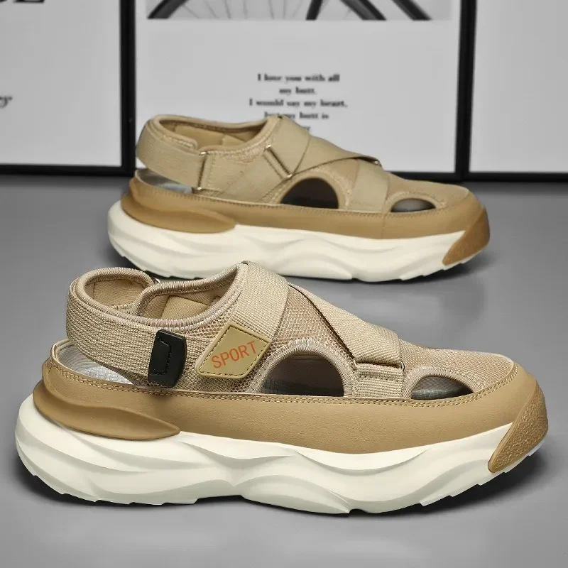 Men's Cave Casual Sandals Outdoor Breathable Wear-Resistant Non-slip Water Proof Comfortable Shoes for Men Sports Beach Slipper