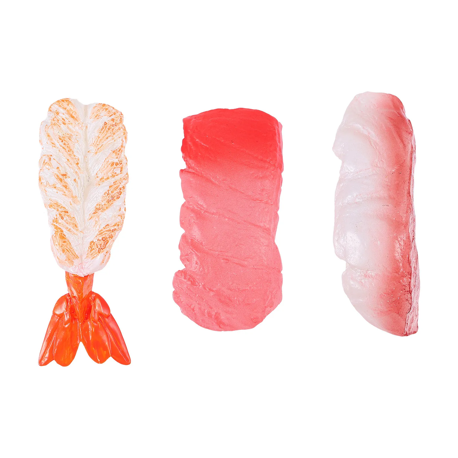 3Pcs 스시 모양의 냉장고 자석 음식 테마 냉장고 장식 주방 캐비닛 화이트 보드 음식에 대한 강력한 접착 수지 자석