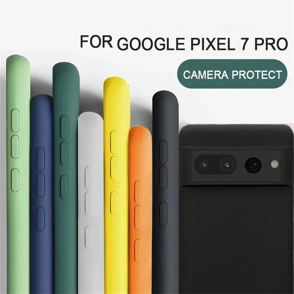 Shockproof Liquid Silicone Phone Case with Camera Protection