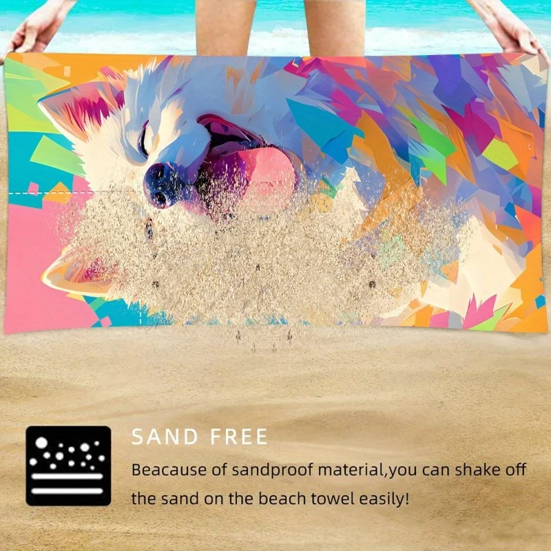 Outdoor, Sports, Home, 2-In-1 Foldable Beach Towel Printed Bath Towel All-In-One Beach Towel Bag for Storage