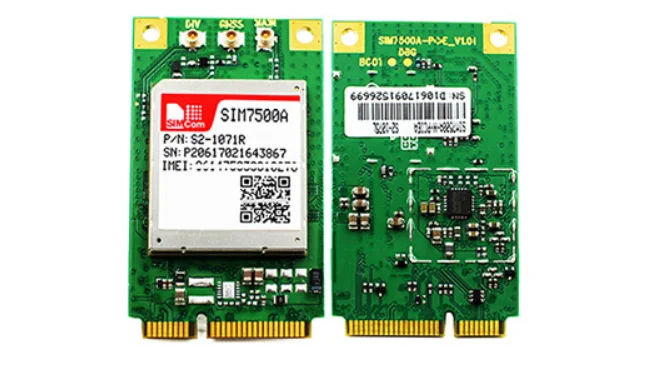 

SIMCOM SIM7500A MINI PCIE LTE Cat-1 LTE-FDD/HSPA+/UMTS/EDGE/GPRS/GSM Module for North America LTE-FDD B2/B4/B12 UMTS/HSPA+ B2/B5