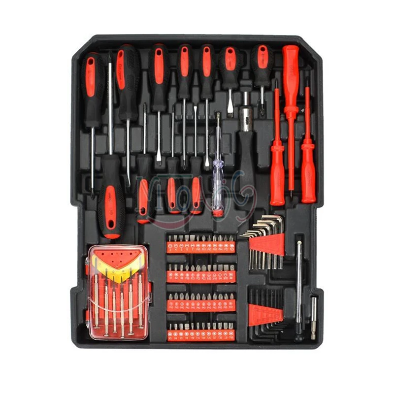 Professional 499pcs Car Repair Tool Kit Automobile Toolbox Combination Complete Multi-function Tool Set Draggable Auto Toolbox