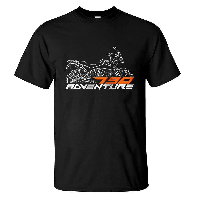 

2024 Men T Shirt Casual KTM 790 Adventure T-shirt Graphic Summer Short Sleeves 100% Cotton S-3XL Cool Tee