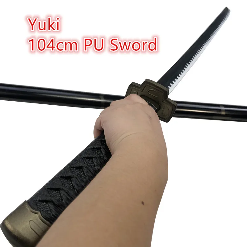 1:1 Spada Cosplay Zoro Spada Yuki Sou Spada Arma Katana Ninja Coltello Samurai Spada Prop Sicurezza Pu Giocattolo 104Cm
