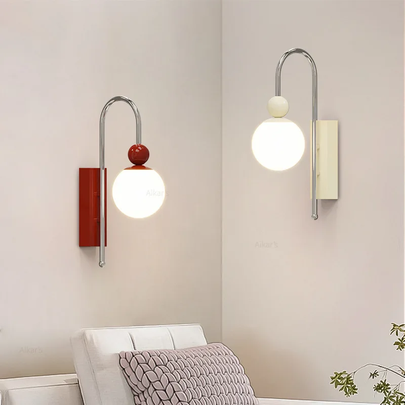 새로운 스타일의 LED 벽 램프, 거실 침실 조명 기구, 레드 화이트 메탈, 3 변경 가능한 디밍, 직송