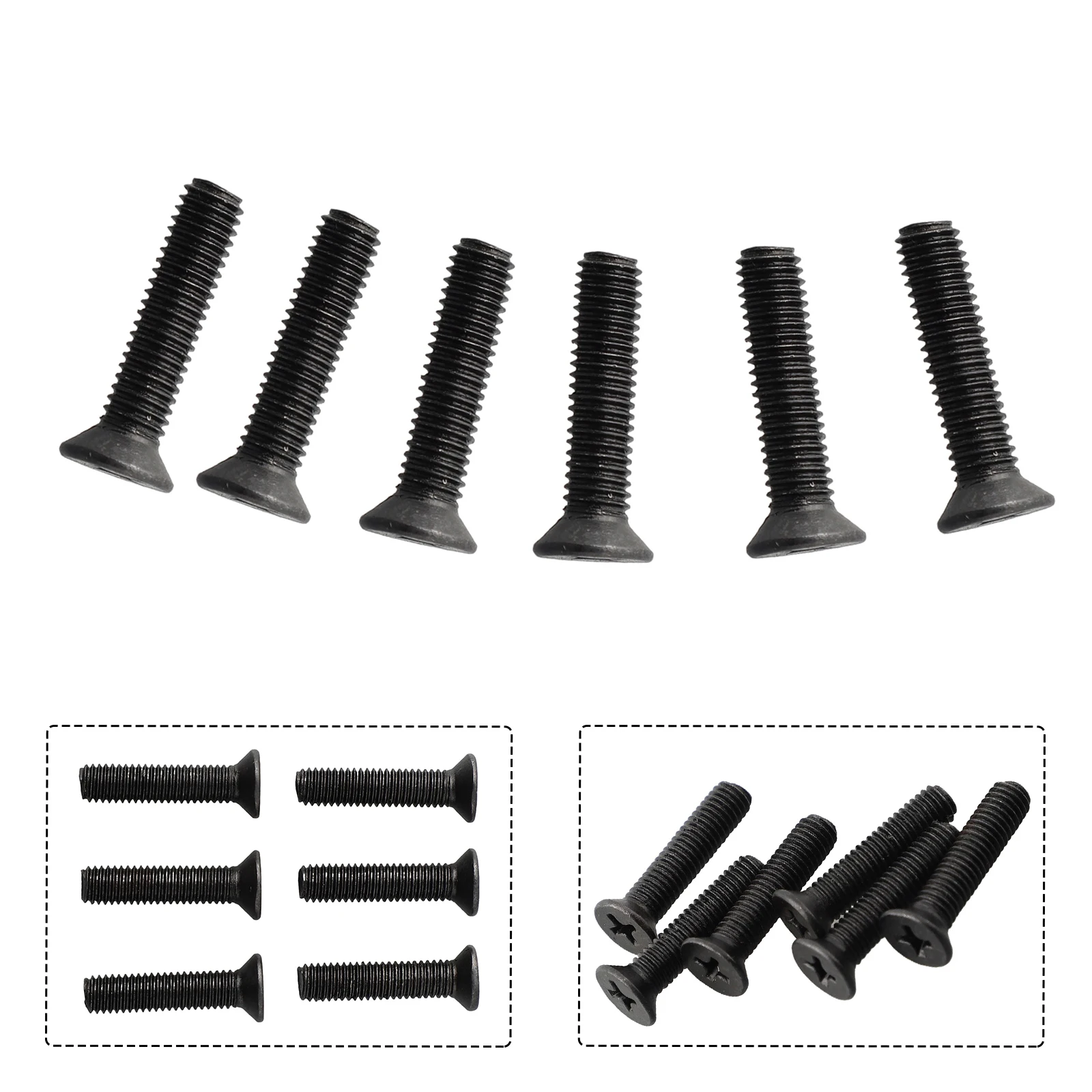 6Pcs M5/M6 22mm Fixing Screw Left Hand Thread For UNF Drill Chuck Shank Adapter Screw Repair Power Tools Accessories