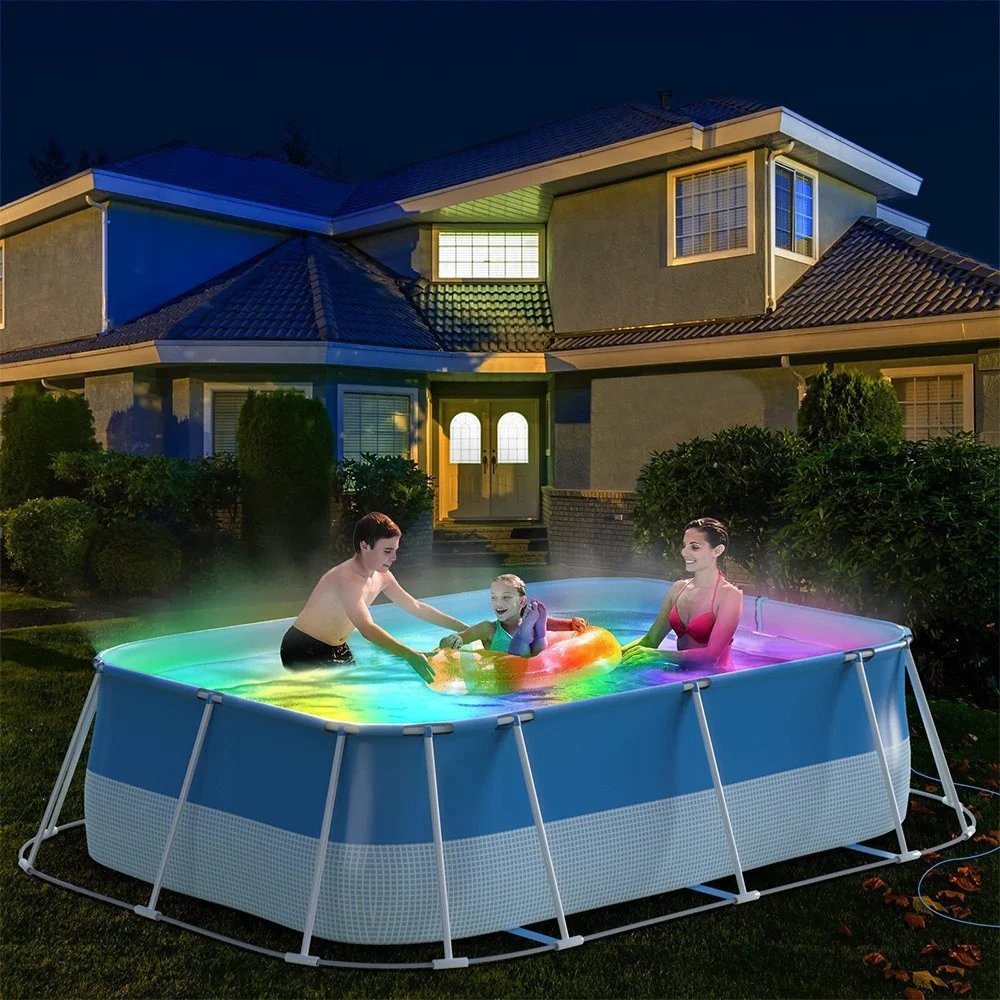 50W RGB 수중 조명 자기 흡착식 수영장 램프 모바일 앱 제어 무타공 설치 수영장 조경 스포트라이트 10M