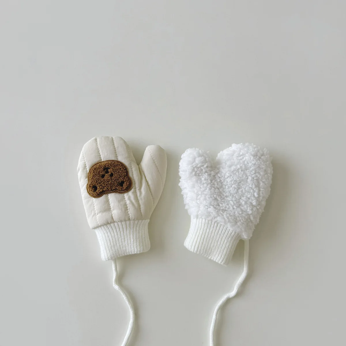 Korean Winter Baby Boys Girls Gloves Scarves Cute Cartoon Toddler Kids Windproof Warm Scarf Children's Mittens