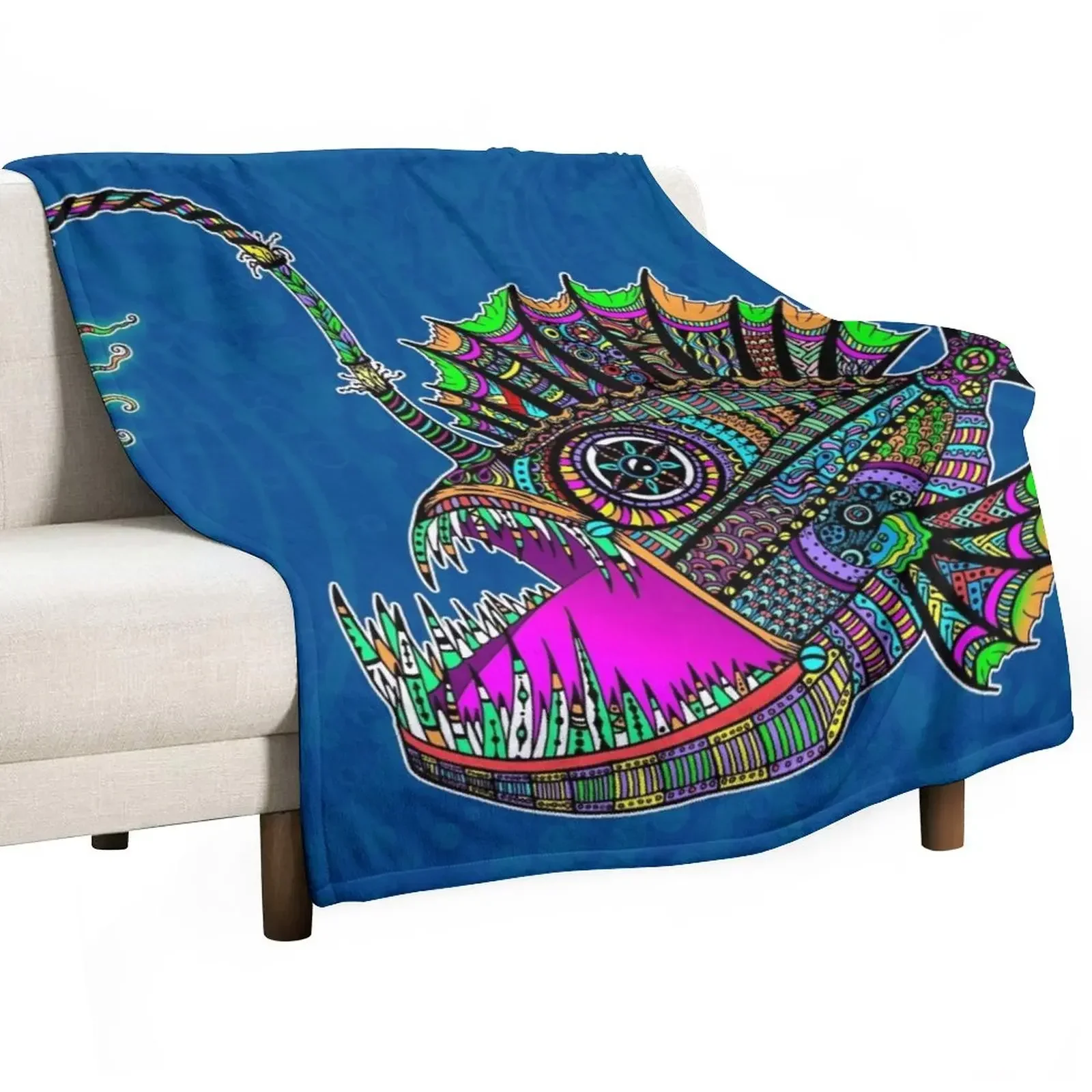 

Electric Angler Fish Throw Blanket christmas decoration Plaid Blankets