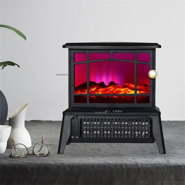 ครัวเรือนเตาผิงไฟฟ้าในร่มยุโรปไฟฟ้าเครื่องทําความร้อน 3d เปลวไฟ Mountain ขนาดเล็กเตาความร้อนสําหรับ Home Office ห้องนอน R 1