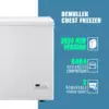 Freezer with Electronic Control 41℉ to -15 ℉Deep Freezer 4.0Cubic Feet Freestanding Small Freezers with 2Removable Stainless Ste 3
