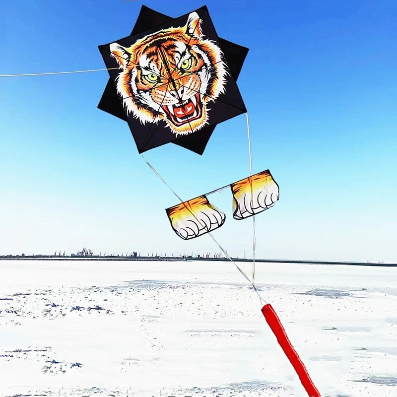 

free shipping gossip tiger kite fly for outdoor toys parachute kites cartoon children kites professional kite adult kite shield