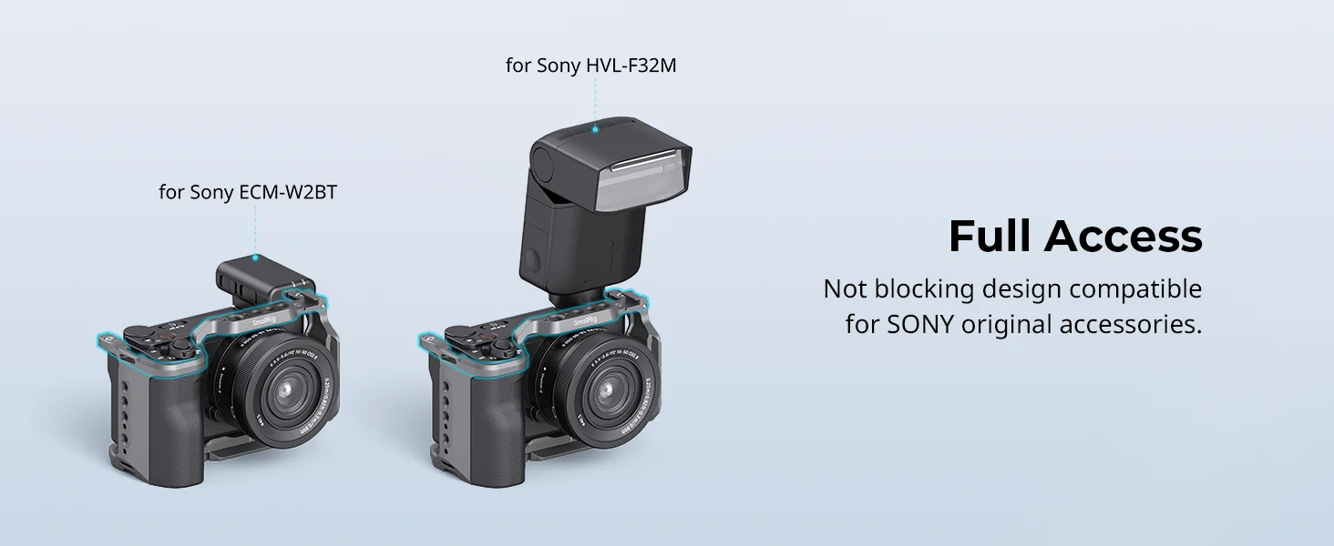 SmallRig ZV-E10 II Kamerakäfig HawkLock Schnellwechselkäfig-Set für Sony ZV-E10 II mit Arca-Swiss Schnellwechselplatte 4949 – Detail 7