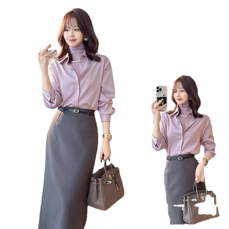 

2024 Small Incense Style Suit French Chic Pink Shirt Senior Sense of Suit Half Skirt Wear Imperial Sister Two-piece Y2K