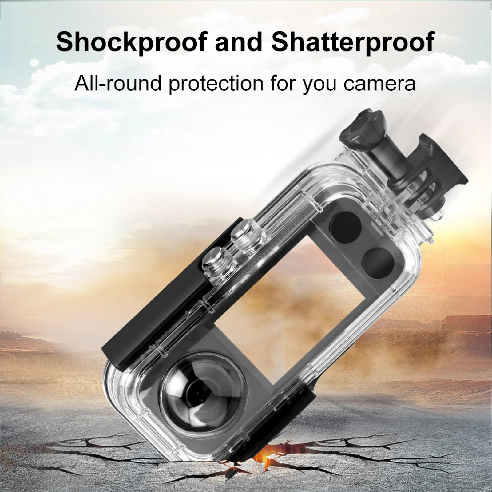 Puluz-caixa de Mergulho Subaquático Acessórios para Câmera Panorâmica Capa Impermeável para Insta360 x3 30m - Image 6