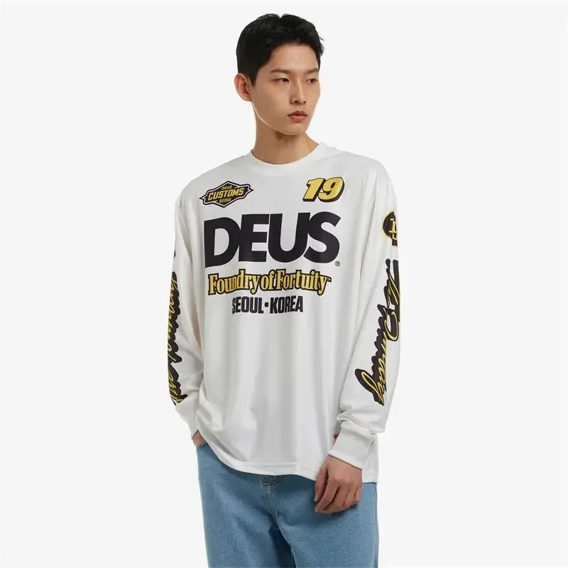 thumbnail image 1 of Camiseta de manga larga para hombre deus ex machina Travel ADVENTURE Motorrad Racing Team Motorsport Motorcycle de secado rápido, transpirable y anti-UV, 1 of 5