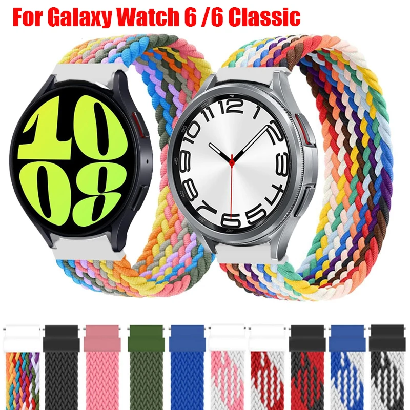 Cinturino Intrecciato Solo Loop Per Samsung Galaxy Watch 6 40Mm 44Mm Cinturino Per Samsung Galaxy Watch 6 Classic 43Mm 47Mm Correa