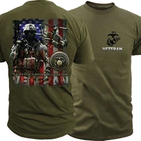 US Marines Corps Veteran Flag T-Shirt New 100% Cotton Short Sleeve Casual O-Neck Summer Mens T-shirt Size S-3XL 1