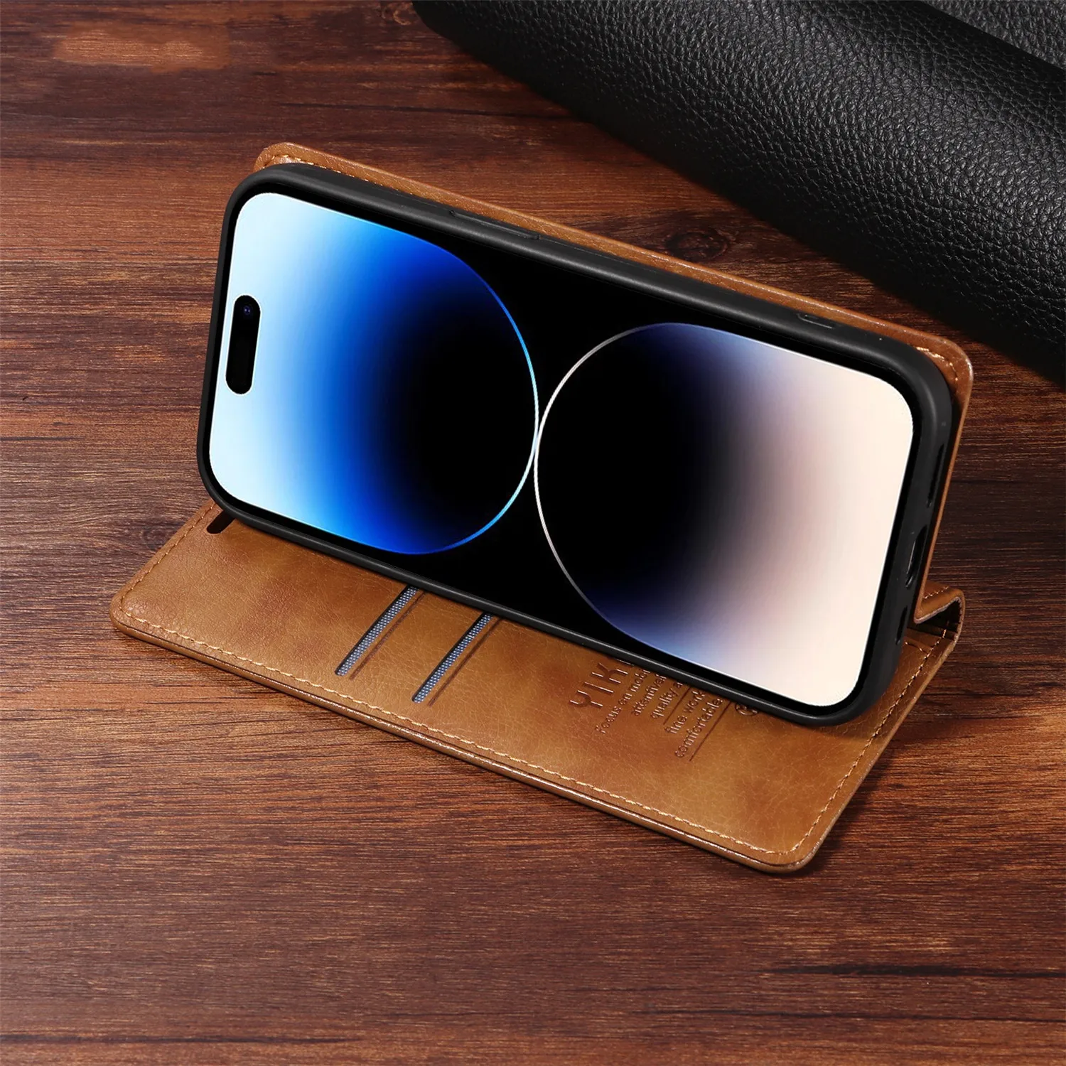 Leather Wallet Case For iPhone 16 Pro 15 14 Plus 13 12 Mini 11 Pro Max Holder Stand Flip Phone Cover For iPhone XR XS Max Coque 6