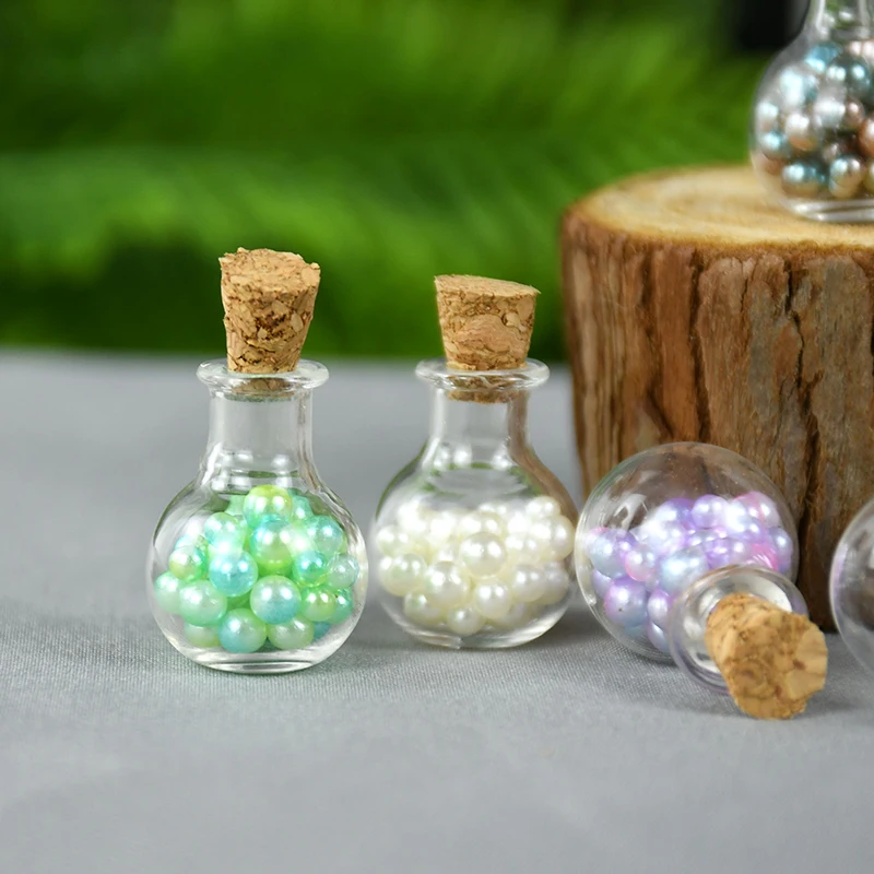 10/20Pcs Miniature Glass Bottles With Cork Clear Wishing Drifting Bottle Wedding Birthday Party Gifts DIY Decorations Glass Jars