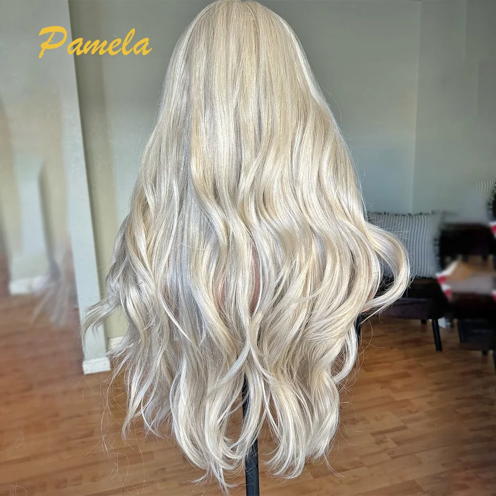 613 Blonde Body Wave 13x4 HD Transparent Lace Front Wigs Highlight Blonde Human Hair Wigs Ready To Wear For Woman With Bangs