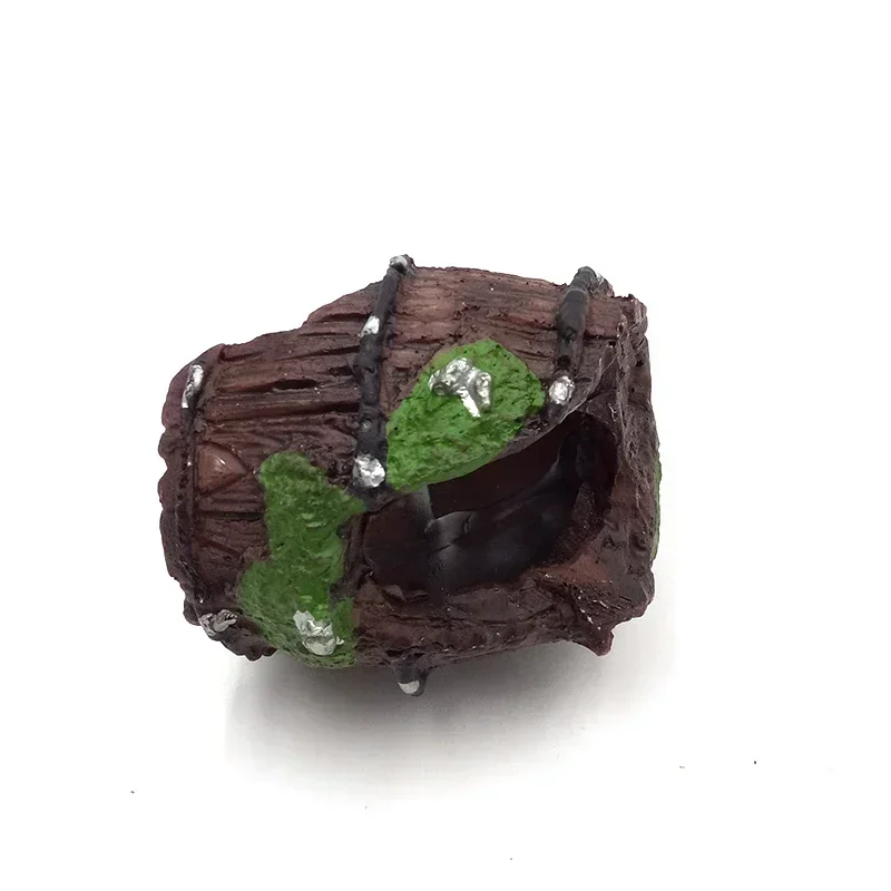 Artificial Resin Barrel Aquarium Decoration Fish Tank Submarine Ornament Underwater Fish Hiding Cave Shelter Shrimp House fish tank ornaments fish tank decorations aquarium ornaments mini landscape ornaments