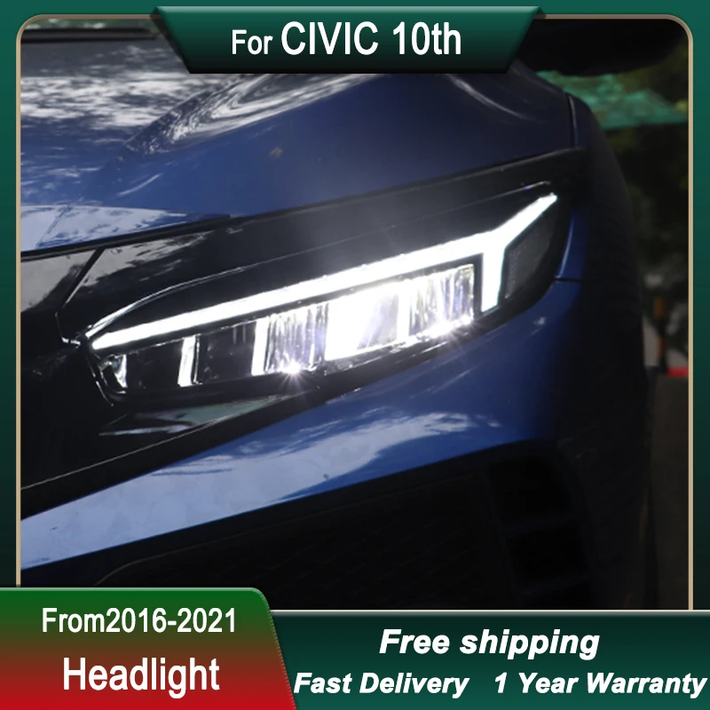 

Car Headlights For Honda CIVIC 10th Gen 2016-2021 LED Head Lamp Upgrade DRL Dynamic Signal Lamp Head Lamp Front light Assembly