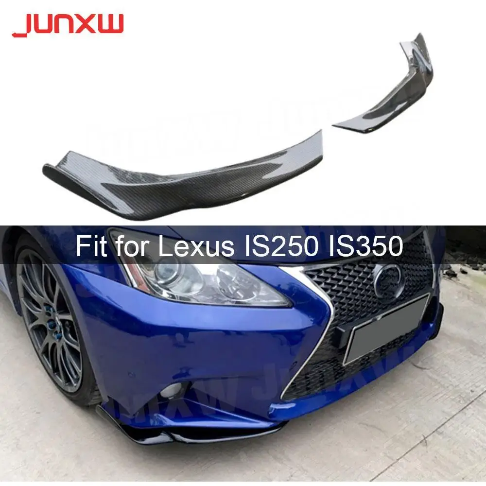 

Carbon Fiber Front Bumper Lip Splitters for Lexus IS250 300 IS F Sport Sedan 4 Door 2006-2016 Apron Winglets Flaps Spoiler FRP