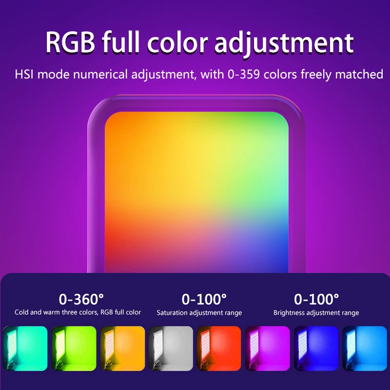 Luce Video LED Ulanzi W70 RGB - Mini Lampada Per Fotocamera Reflex, 36000 Colori, Bianco E Caldo