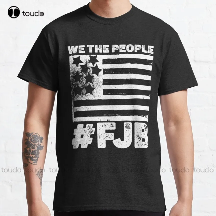 

White Grunge Fjb Pro America Classic T-Shirt Mens Funny Tee Shirts Custom Aldult Teen Unisex Digital Printing Tee Shirt Xs-5Xl