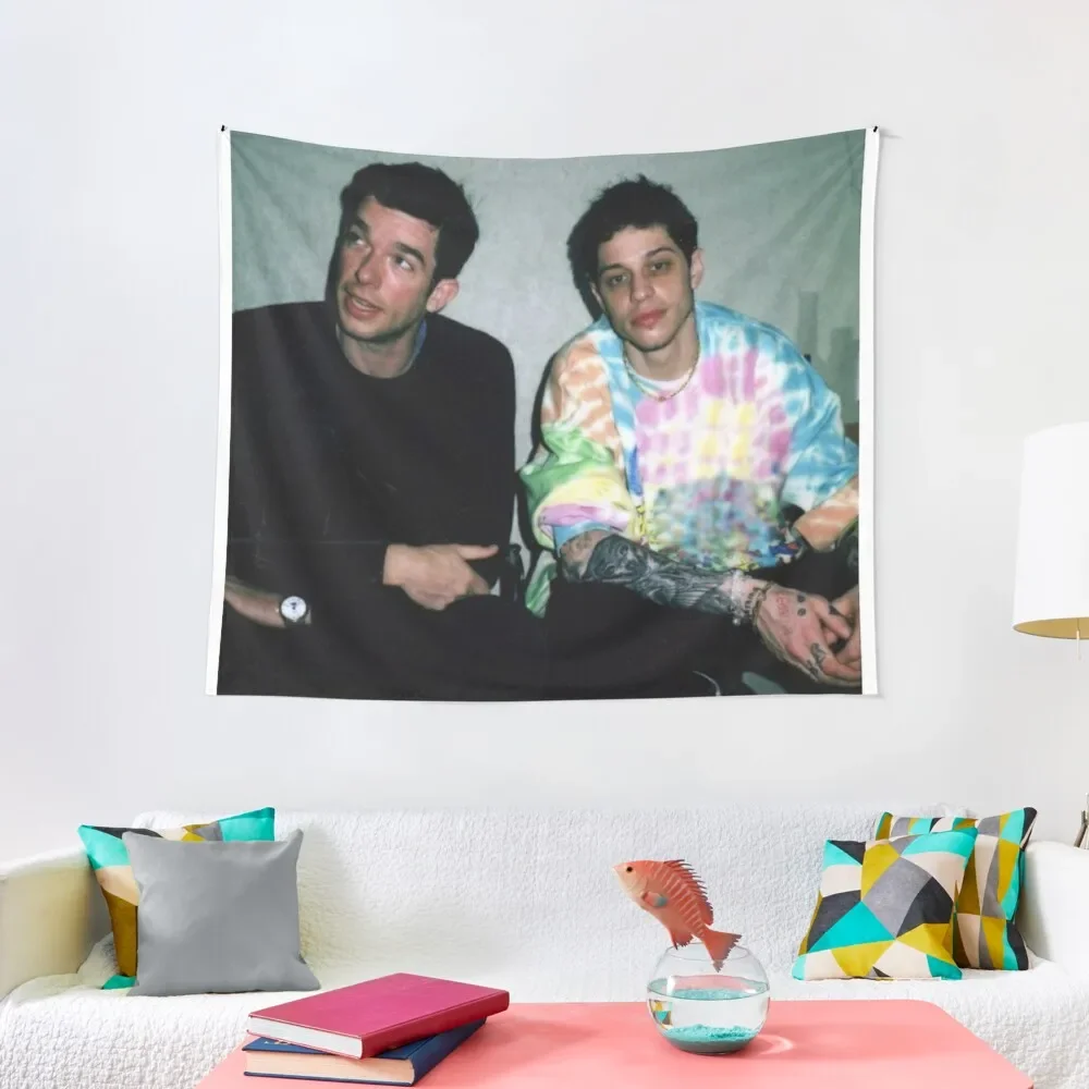 

Pete Davidson and John Mulaney Tapestry Room Aesthetic Decor Bedroom Decoration Tapestry