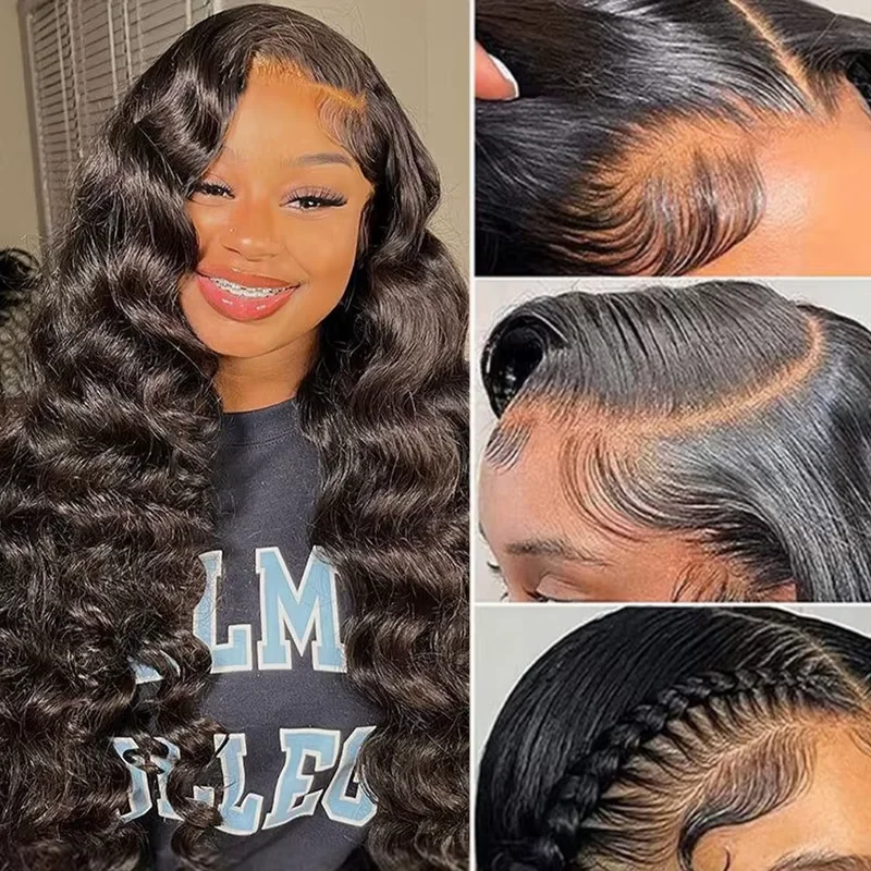 Body Wave Human Hair Wigs 13x6 Hd Lace Frontal Wigs 250 Density 40 Inch For Black Women Pre Plucked Loose Wave Lace Frontal Wig