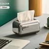 1pc Vintage Bread Shape Tissue Box Holder ABS All-in-One Bathroom Accessory Electroplated Luxury Organizer Storage Solution 5
