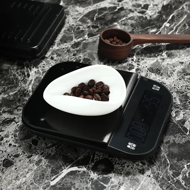 1Pcs Coffee Bean Dosing Cup Coffee Beans Dose Trays Coffee Beans Shovel Pure White Pottery Tea Scoops Coffee Tray Accessory 3