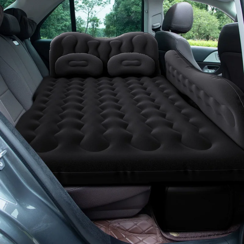 Car Travel bed with air pump Mattress Sleep Outdoor Soft Sofa Camping Air Matt Pillows Cushion Multifunctional Auto Accesories