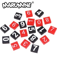 Marumine MOC 1x1 Classic 3070 Printed Digital Tile Parts Building Blocks Bricks Model Toys Constructor Educational Accessories 1
