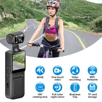 64GB 4K Ultra HD Action Mini Camera 180 Rotatable Vlog Wifi Sports Cam Waterproof Case Helmet Travel Bicycle Driver Recorder - Image 4