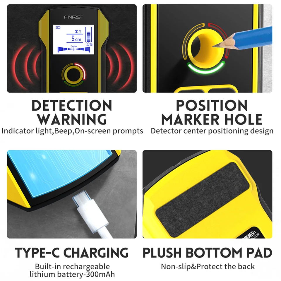Newcomdigi Metal Detector Rilevatore Di Metalli Tubi Cavi Elettrici - Foto 2