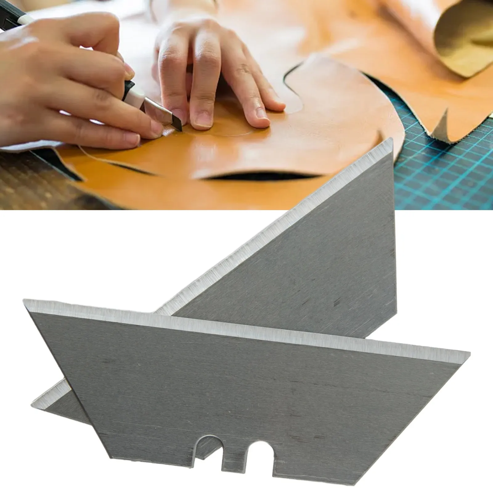 

Sturdy Durable Cutting Tools Home Decoration Office Supplies Trapezoidal Blade Blade 60# Carbon Steel Silver 0.6mm Thickness