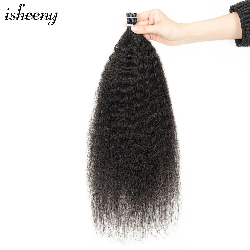 Microlink Hair Extensions Yaki Straight I Tip Human Hair Virgin Micro