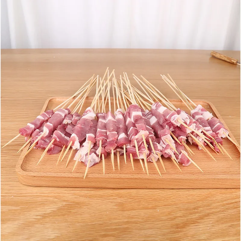 100pcs 30cm Wooden Bamboo Barbecue Skewers