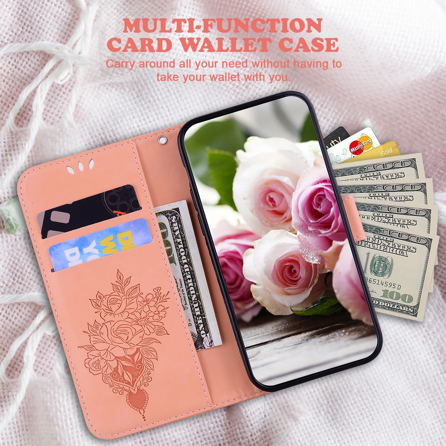 Cover per Huawei P10, Custodia in PU Pelle Portafoglio per