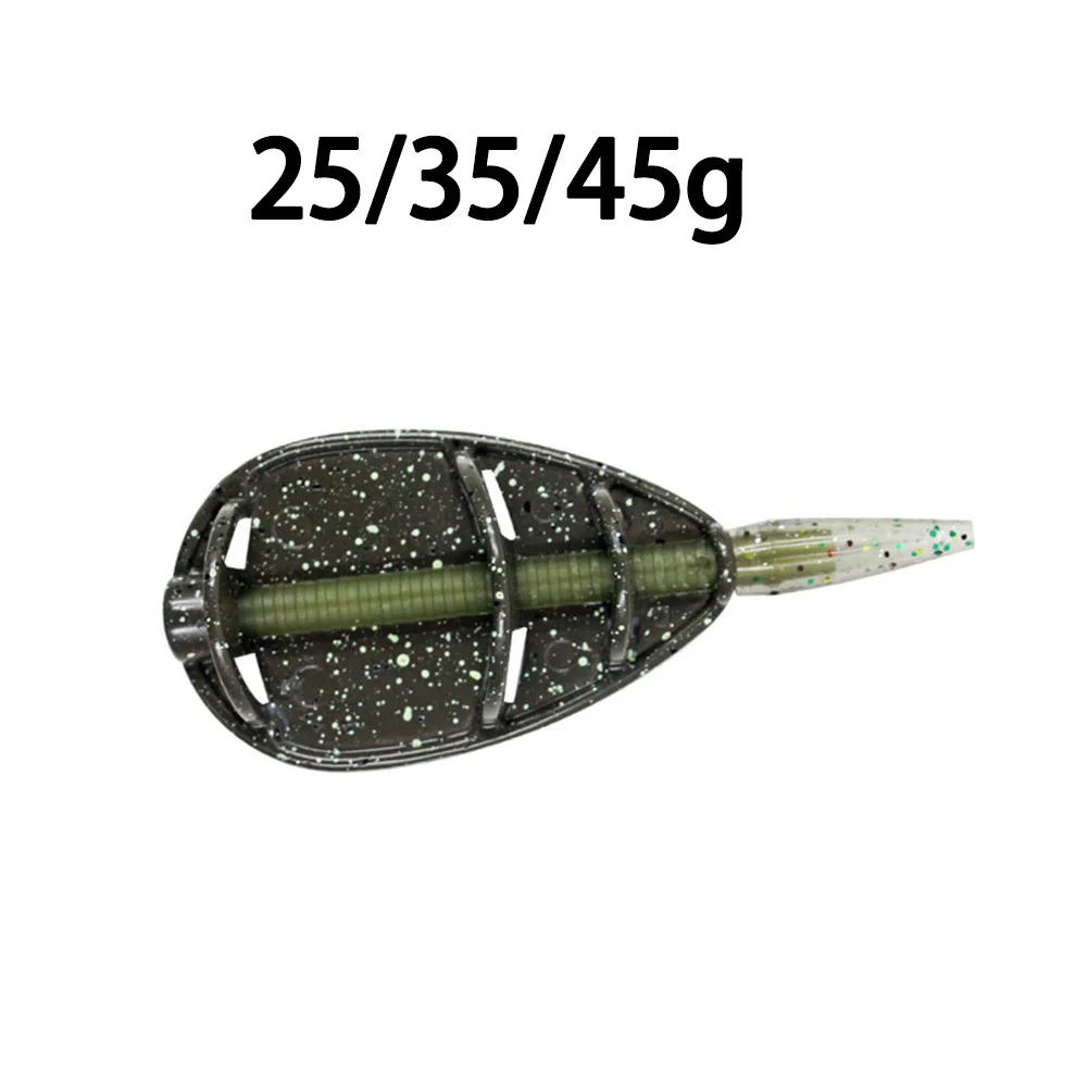 

Hot Sale Inline Method Carp New Feeder Mould Zinc Alloy Bait5144 Trap Fishing Tackle 15454 25/35/45g Quickly Fishing Tool