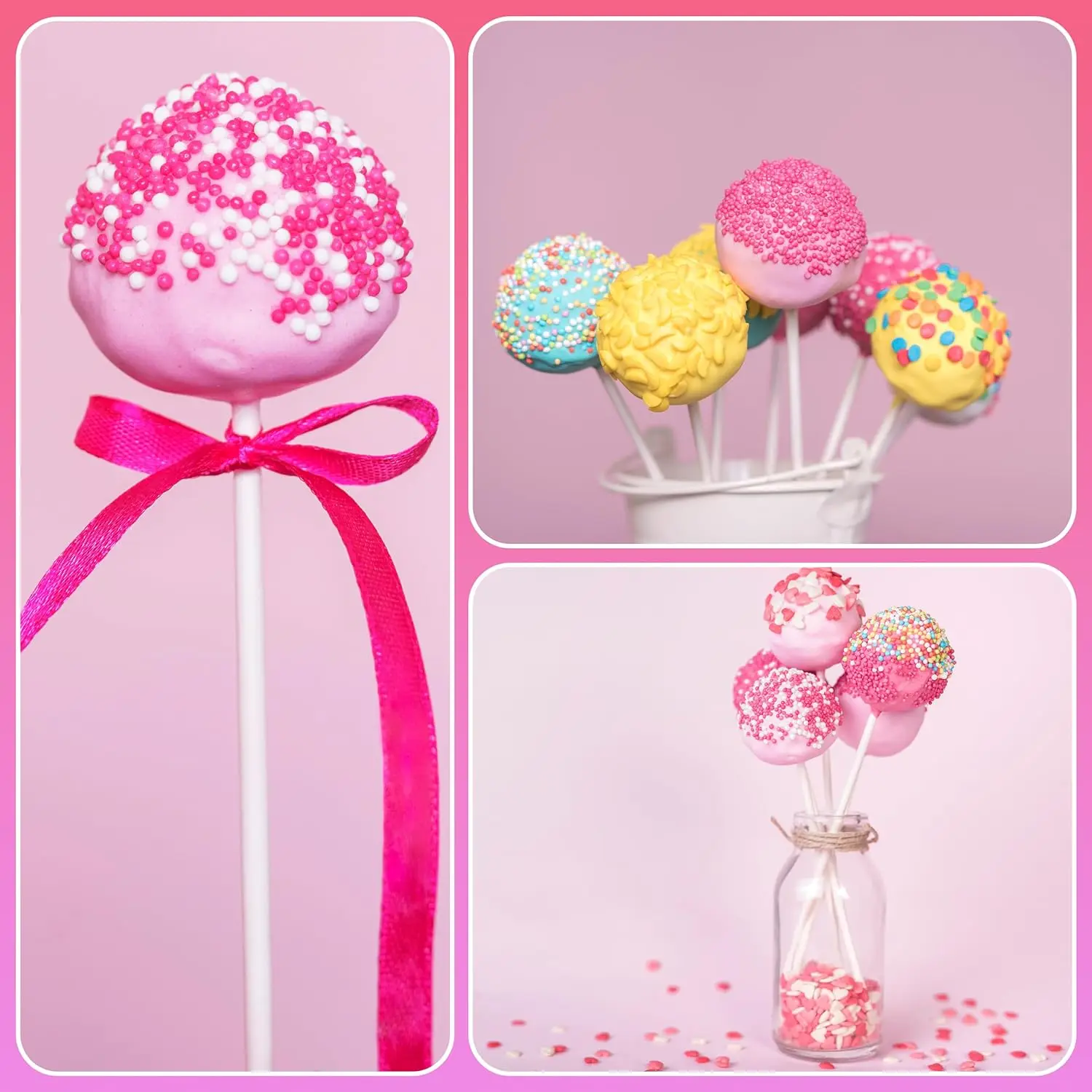 100Pcs DIY Candy Sticks Lollipop Sticks Chocolate Stick Great Dessert Bakeware Candy Bar Support DIY Desert Supplies Kids Favour