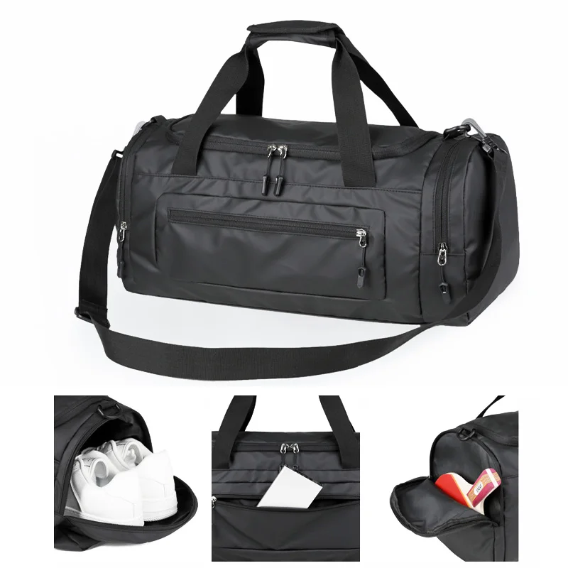 Men's Travel Bag Outdoor Fitness HandBags Business Large Capacity Oxford Sports Luggage Shoe Storage Dry Wet Separation Bags Y9A